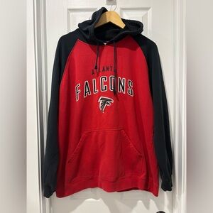 Atlanta Falcons Men's Red and Black Hoodie Reebok Y2K Large
